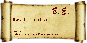 Bucsi Ernella névjegykártya